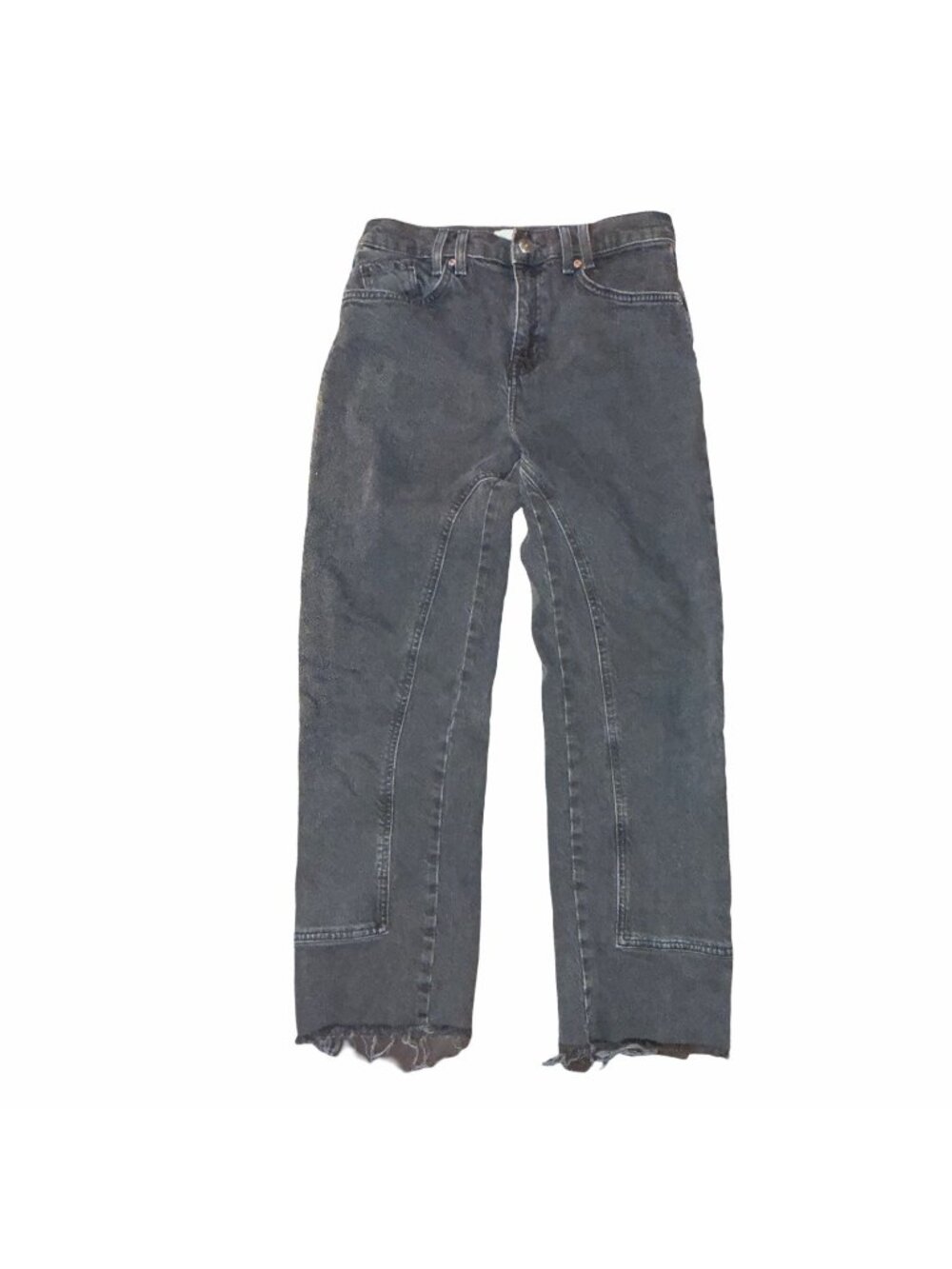 Free People We The Free Jeans Womens 29x28 Black Risk Taker High Rise Straight